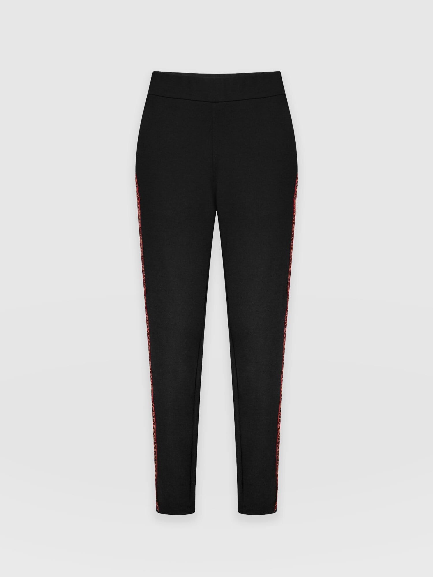 Finsbury Pant Black Leopard - Women's Trousers | Saint + Sofia® EU